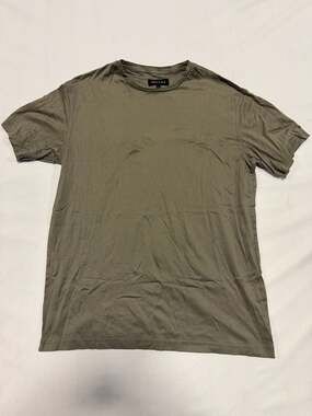 ABRAMS Men's 100% Cotton Short Sleeve Crew Neck T-Shirt in Olive Green